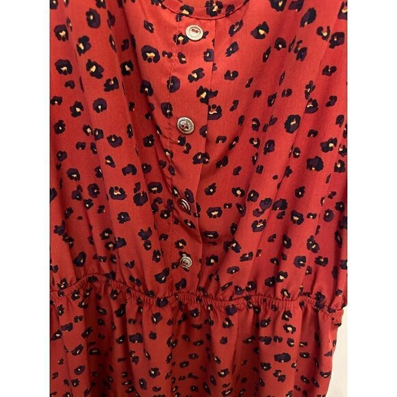edge burst deep orange leopard dress size m - Picture 4 of 6